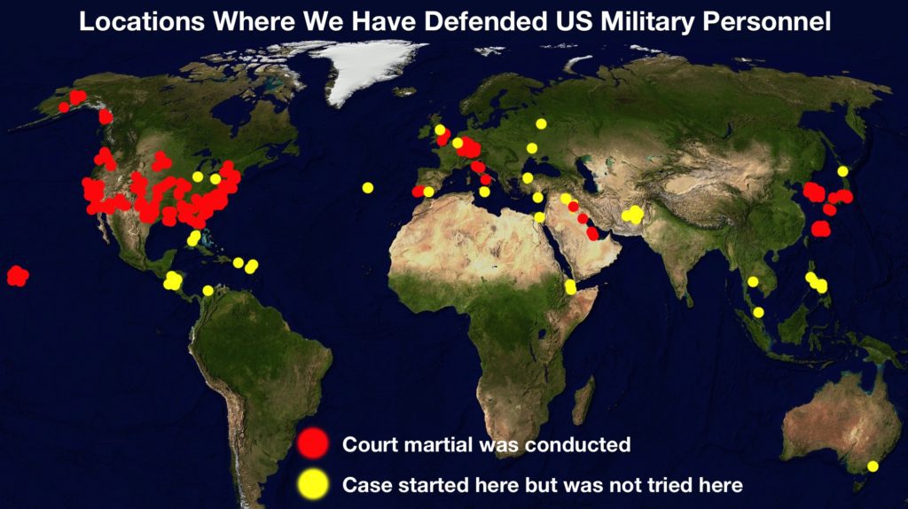 Court Martial Map