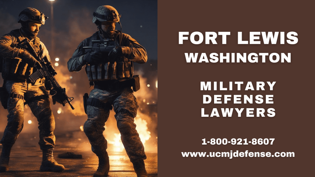 Fort Lewis Military Defense Lawyers - Mcchord Afb Court Martial Attorneys - Article 120 Ucmj