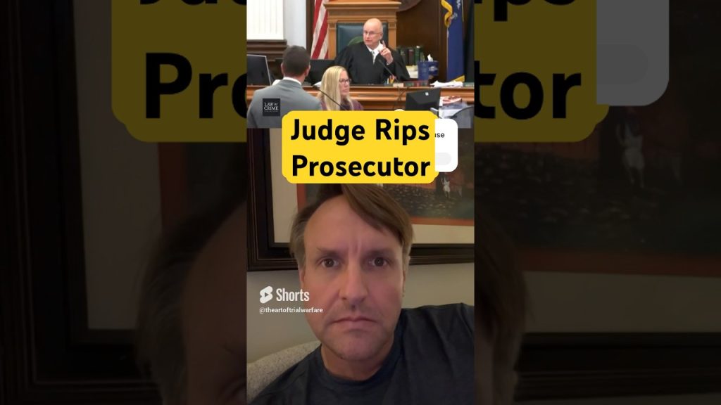 Judge Rips Prosecutor Criminal Defense Lawyer Reacts