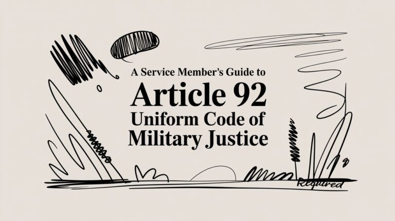 Article 92 Uniform Code Of Military Justice Explained