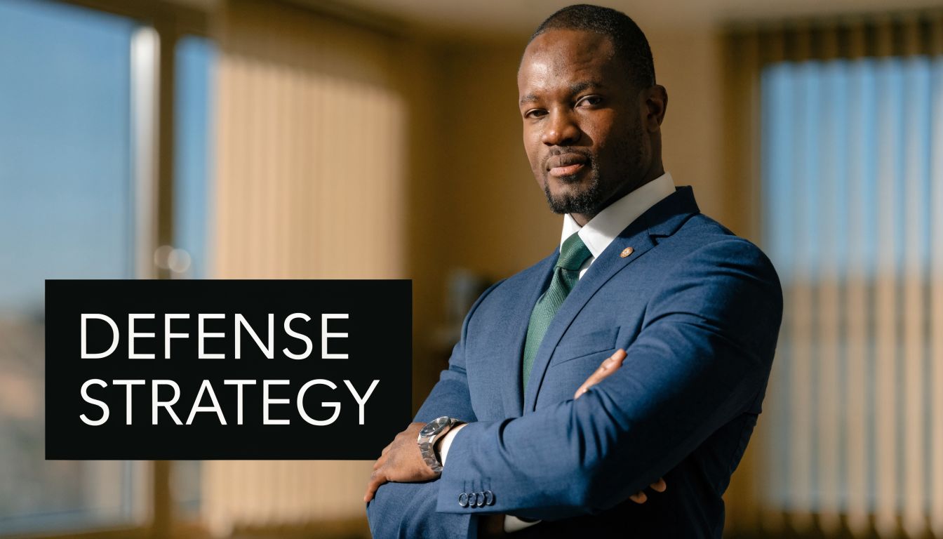 Fort Bragg Court Martial Defense Lawyers: Protect Your 2 A professional African American attorney in a suit with arms crossed, symbolizing legal representation and defense strategy.