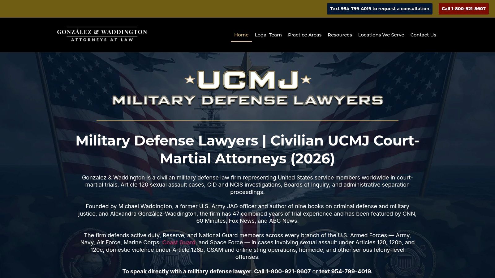 Top Military Defense Lawyers Naval Air Weapons Station China Lake CA 42 Screenshot from https://ucmjdefense.com