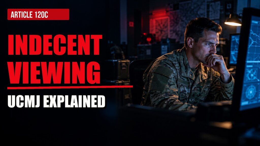 Article 120c UCMJ: Indecent Exposure and Viewing Explained 1 Article 120c UCMJ: Indecent Exposure and Viewing Explained