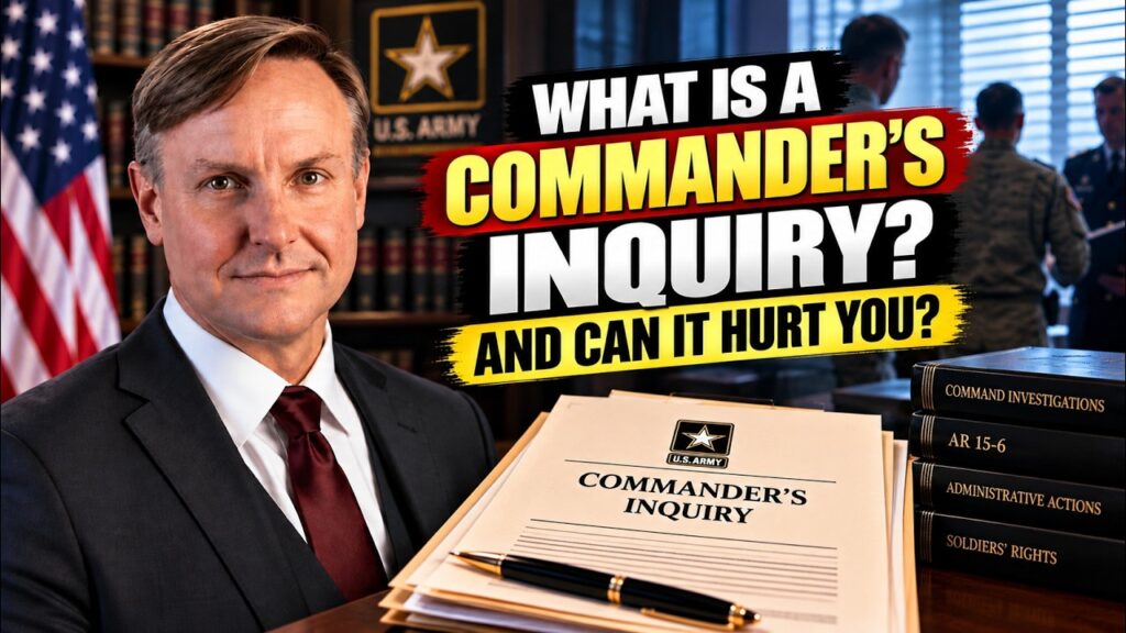 What Is a Commander's Inquiry and Can It Hurt You?