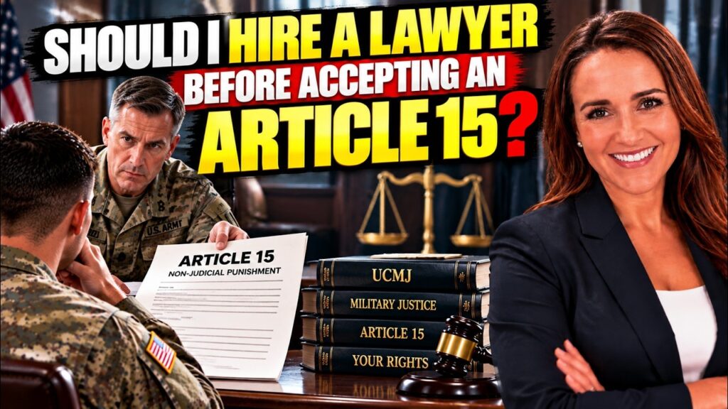 Should I Hire a Lawyer Before Accepting an Article 15? 1 Should I Hire a Lawyer Before Accepting an Article 15?