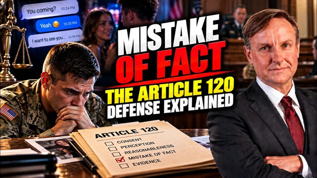 What Is the Mistake of Fact Defense Under Article 120? 1 What Is the Mistake of Fact Defense Under Article 120?