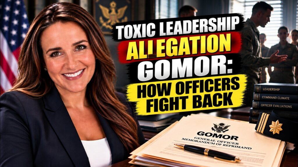 How Do Officers Fight a GOMOR for Toxic Leadership? 1 How Do Officers Fight a GOMOR for Toxic Leadership?